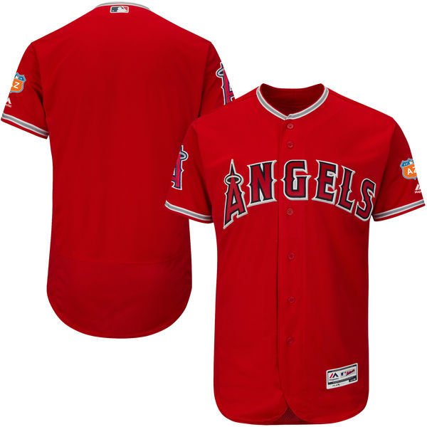 2017 MLB Los Angeles Angels Blank Red Jerseys->kansas city royals->MLB Jersey
